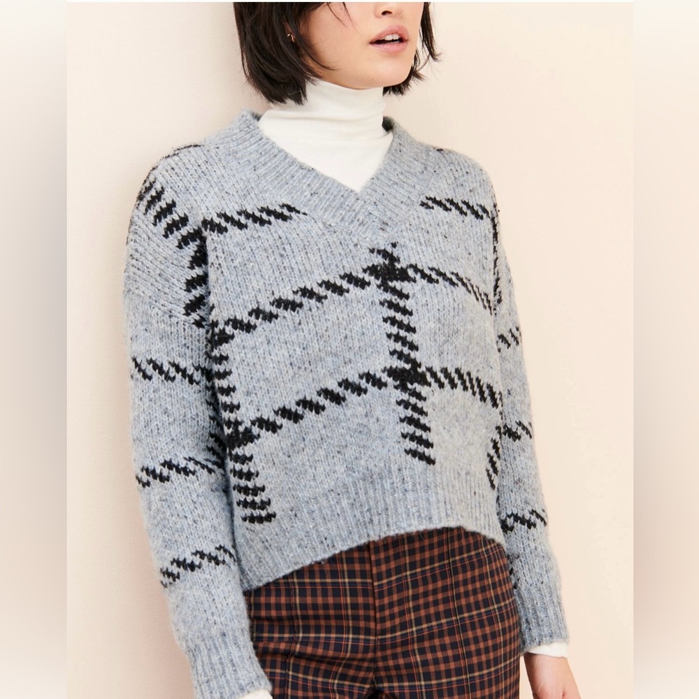 Anthropologie Line + Dot Michaela Plaid Sweater